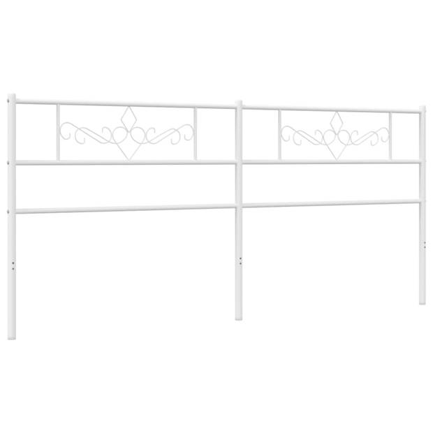 vidaXL Hoofdbord 193 cm metaal wit