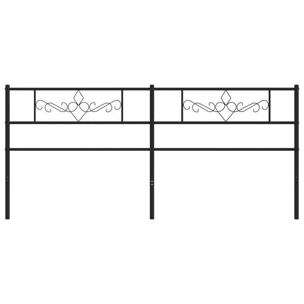 vidaXL Hoofdbord 180 cm metaal zwart