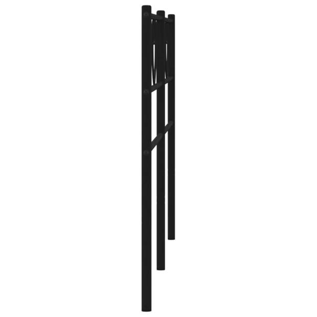vidaXL Hoofdbord 180 cm metaal zwart