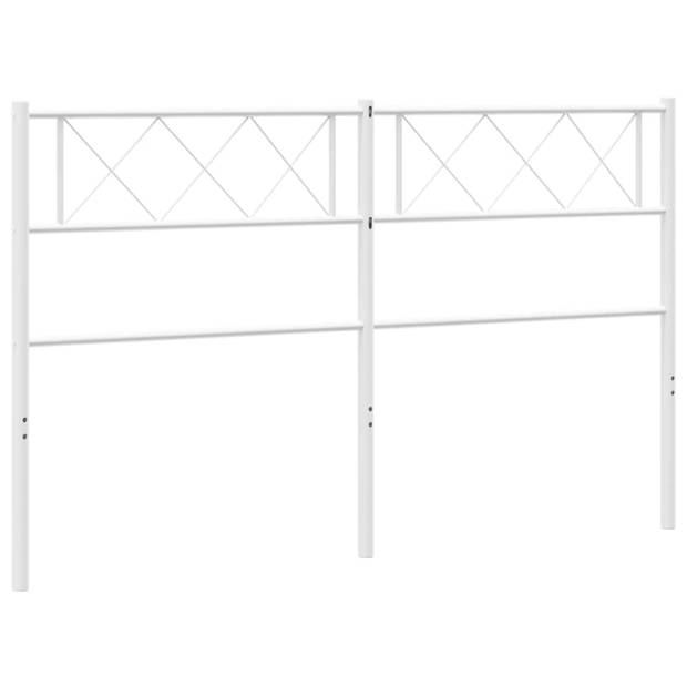 vidaXL Hoofdbord 135 cm metaal wit