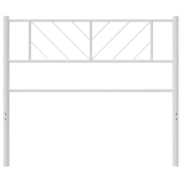 vidaXL Hoofdbord 75 cm metaal wit