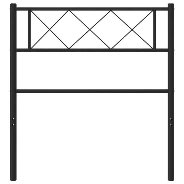 vidaXL Hoofdbord 75 cm metaal zwart