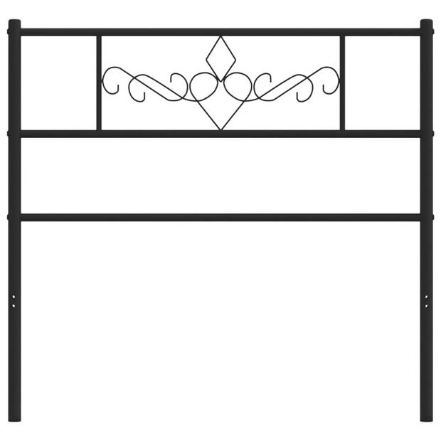 vidaXL Hoofdbord 80 cm metaal zwart