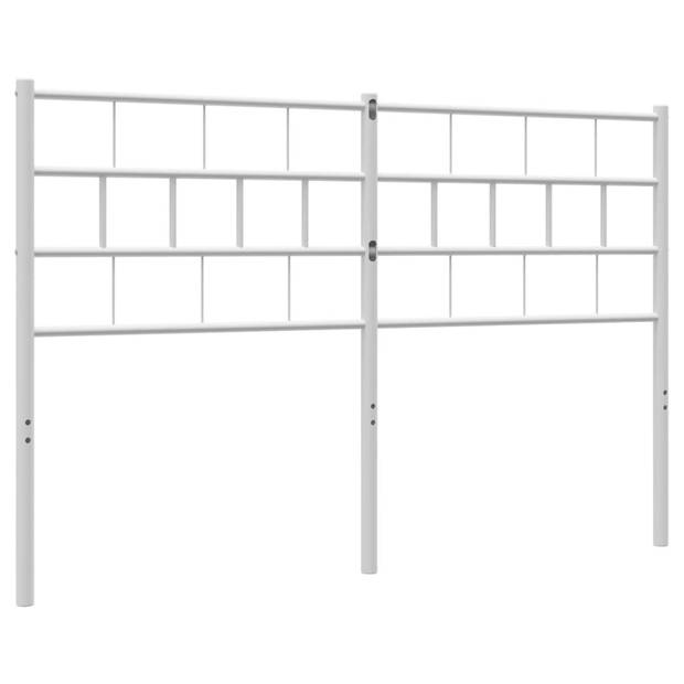 vidaXL Hoofdbord 140 cm metaal wit