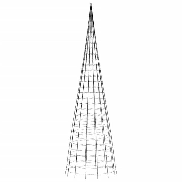 vidaXL Lichtkegel aan vlaggenmast 3000 koudwitte LED's 800 cm