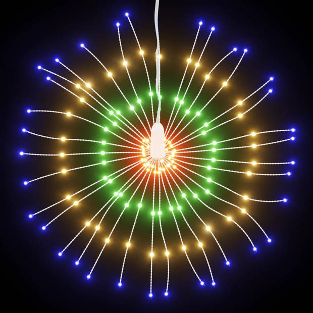 vidaXL Kerstverlichting vuurwerk 4 st 140 meerkleurige LED's 17 cm