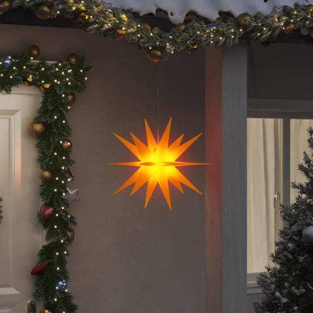 vidaXL Kerstlampen met LED's 3 st inklapbaar 43 cm geel