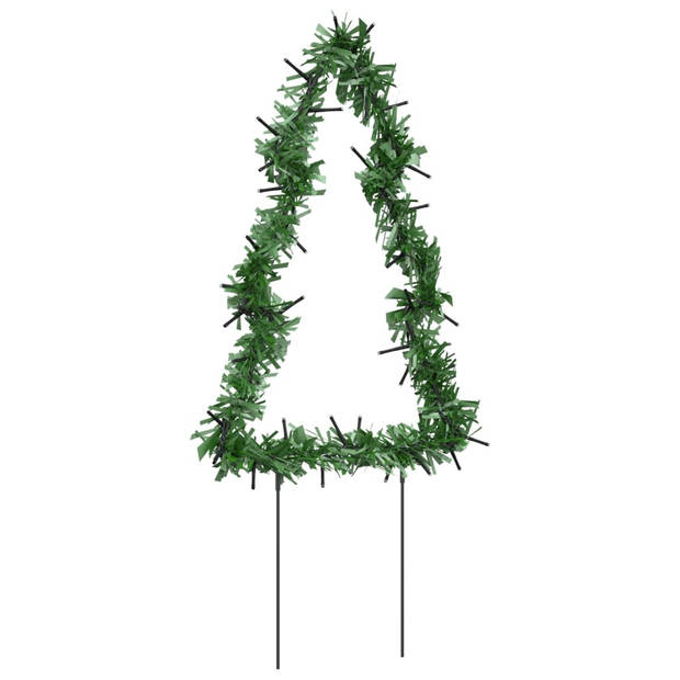 vidaXL Kerstverlichting kerstboom 3 st met grondpinnen 50 LED's 30 cm