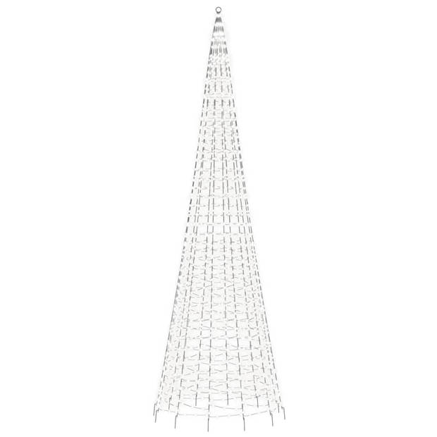 vidaXL Lichtkegel aan vlaggenmast 1534 koudwitte LED's 500 cm