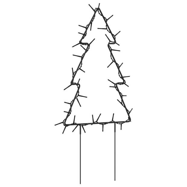 vidaXL Kerstverlichting kerstboom 3 st met grondpinnen 50 LED's 30 cm