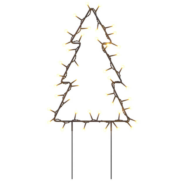 vidaXL Kerstverlichting kerstboom 3 st met grondpinnen 50 LED's 30 cm