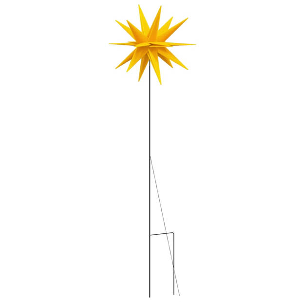 vidaXL Kerstlamp met grondpin en LED inklapbaar 57 cm geel