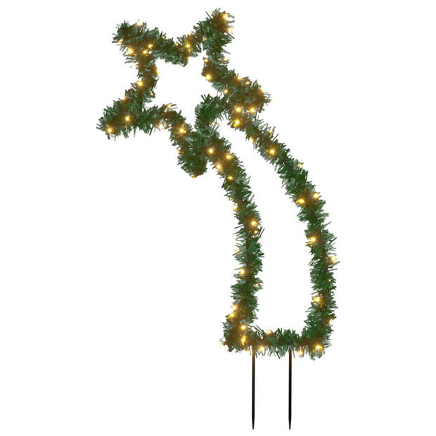 vidaXL Kerstverlichting meteoor met grondpinnen 80 LED's 62 cm