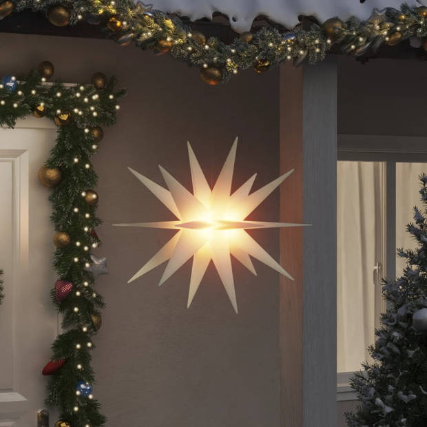 vidaXL Kerstlampen met LED's 3 st inklapbaar 100 cm wit