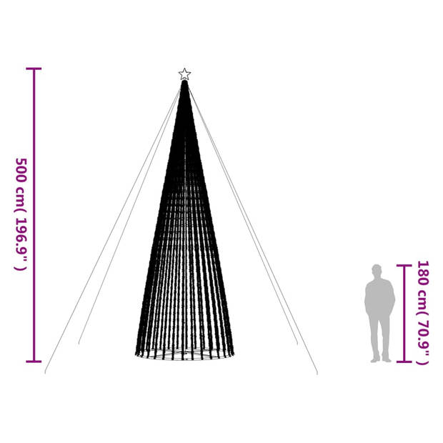 vidaXL Lichtkegel 1544 warmwitte LED's 500 cm