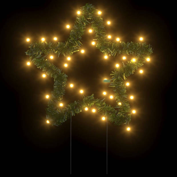 vidaXL Kerstverlichting ster 3 st met grondpinnen 50 LED's 29 cm