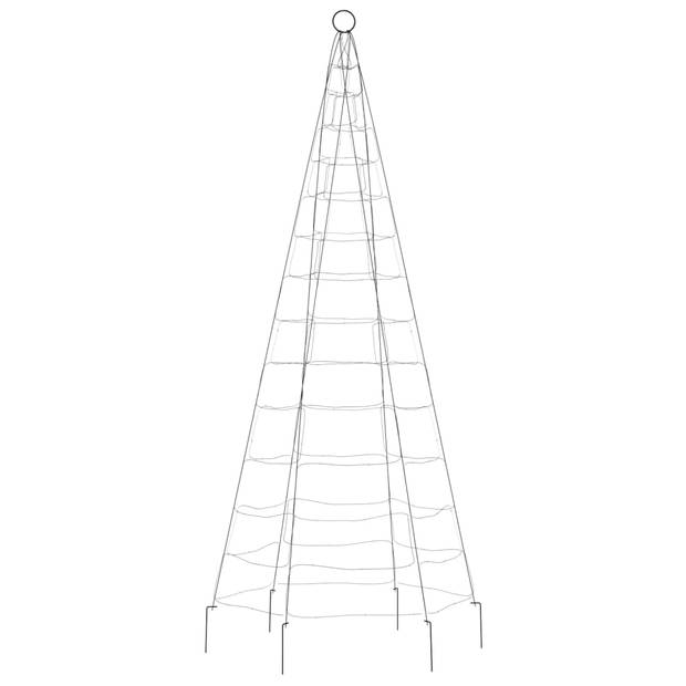 vidaXL Lichtkegel aan vlaggenmast 200 meerkleurige LED's 180 cm