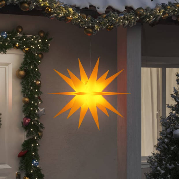 vidaXL Kerstlampen met LED's 3 st inklapbaar 100 cm geel