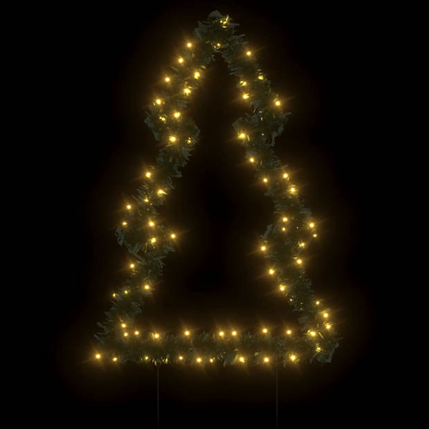 vidaXL Kerstverlichting kerstboom met grondpinnen 80 LED's 60 cm