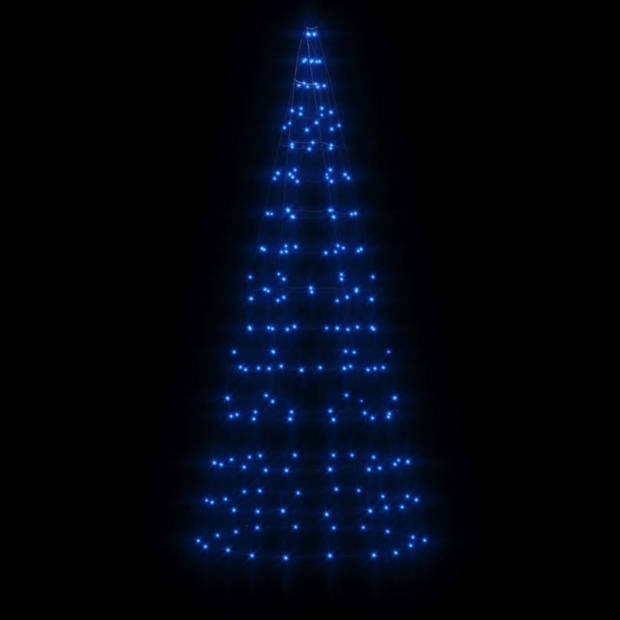 vidaXL Lichtkegel aan vlaggenmast 200 blauwe LED's 180 cm