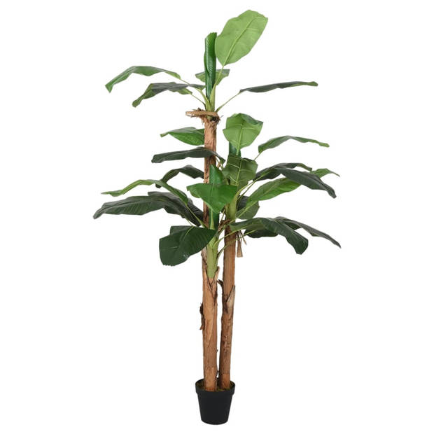vidaXL Kunstplant bananenboom 22 bladeren 200 cm groen