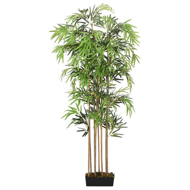 vidaXL Kunstplant bamboe 730 bladeren 120 cm groen