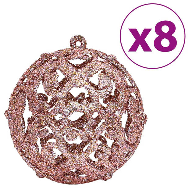 vidaXL Kerstballen 100 st 3/4/6 cm roze en rosé