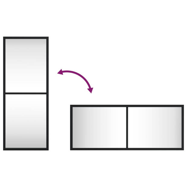 vidaXL Wandspiegel rechthoekig 20x50 cm ijzer zwart