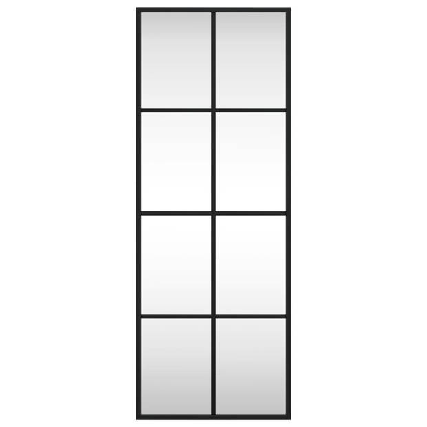 vidaXL Wandspiegel rechthoekig 30x80 cm ijzer zwart