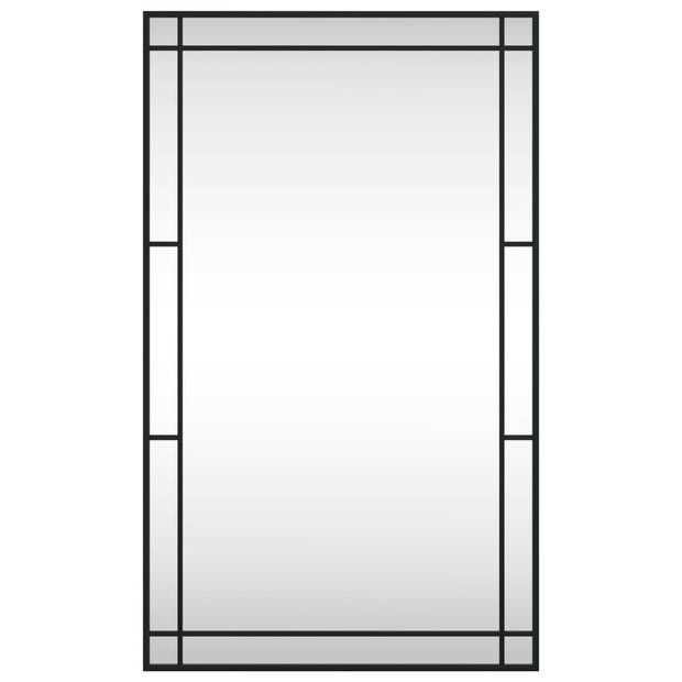 vidaXL Wandspiegel rechthoekig 60x100 cm ijzer zwart