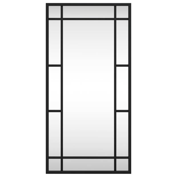 vidaXL Wandspiegel rechthoekig 30x60 cm ijzer zwart