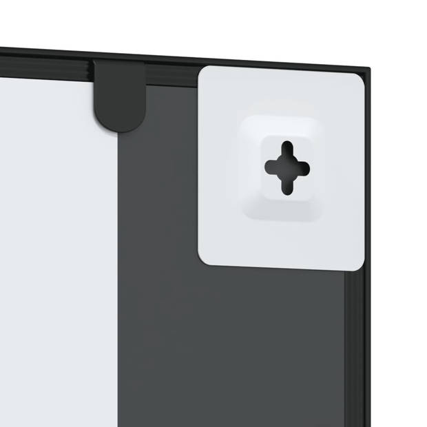 vidaXL Wandspiegel rechthoekig 50x100 cm ijzer zwart