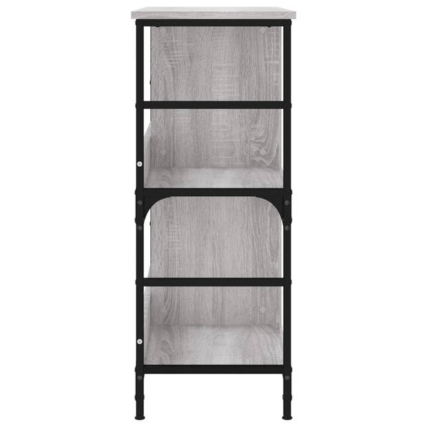 vidaXL Boekenrek 78,5x33x82 cm bewerkt hout grijs sonoma eikenkleur