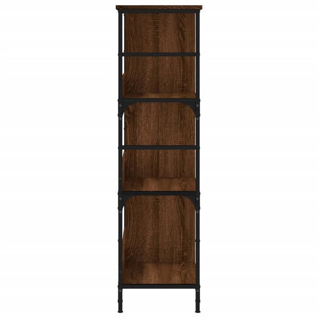 vidaXL Boekenrek 78,5x33x117,5 cm bewerkt hout bruin eikenkleur