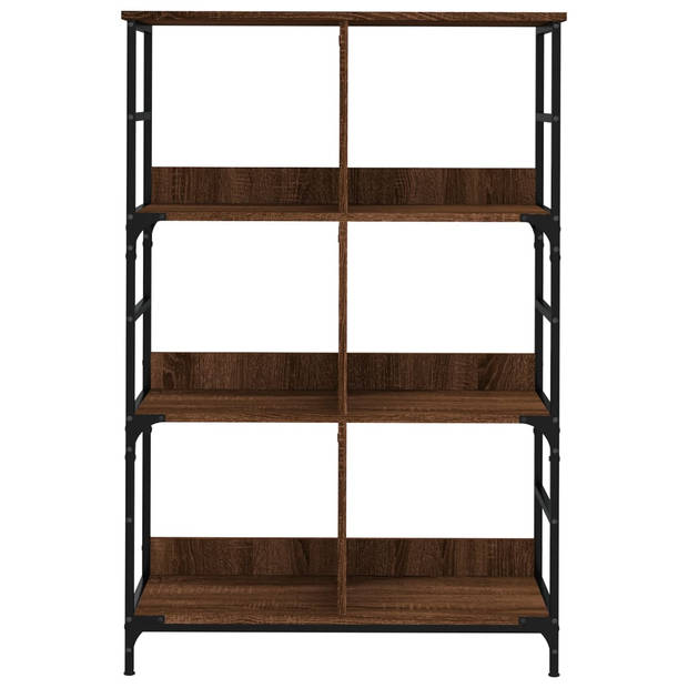 vidaXL Boekenrek 78,5x33x117,5 cm bewerkt hout bruin eikenkleur