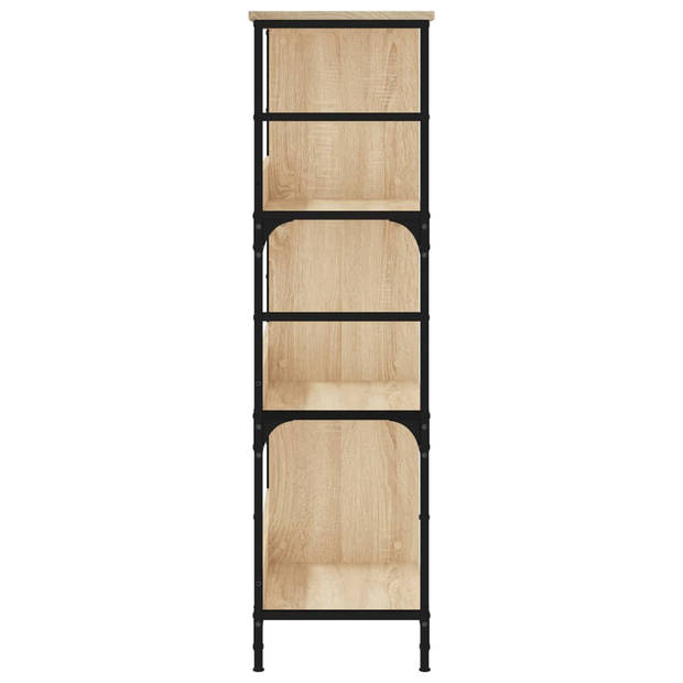 vidaXL Boekenrek 78,5x33x117,5 cm bewerkt hout sonoma eikenkleurig