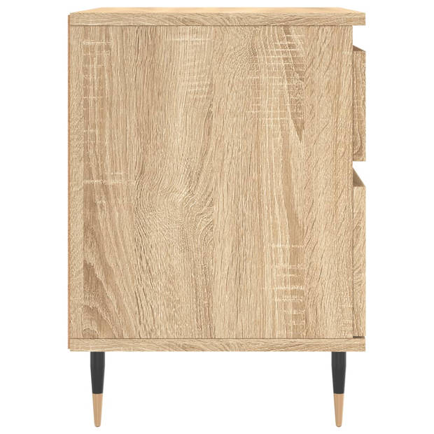 vidaXL Nachtkastje 40x35x50 cm bewerkt hout sonoma eikenkleurig