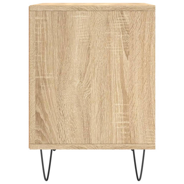 vidaXL Nachtkastje 40x35x50 cm bewerkt hout sonoma eikenkleurig