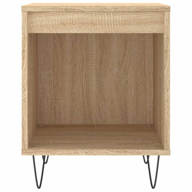 vidaXL Nachtkastje 40x35x50 cm bewerkt hout sonoma eikenkleurig