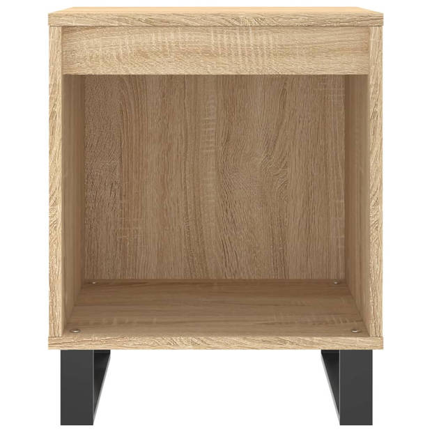 vidaXL Nachtkastje 40x35x50 cm bewerkt hout sonoma eikenkleurig