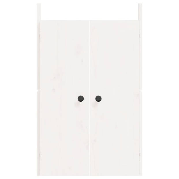 vidaXL Kastdeurtjes voor buitenkeuken 50x9x82 cm grenenhout wit