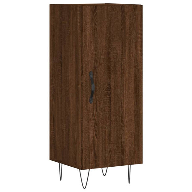 vidaXL Hoge kast 34,5x34x180 cm bewerkt hout bruin eikenkleur