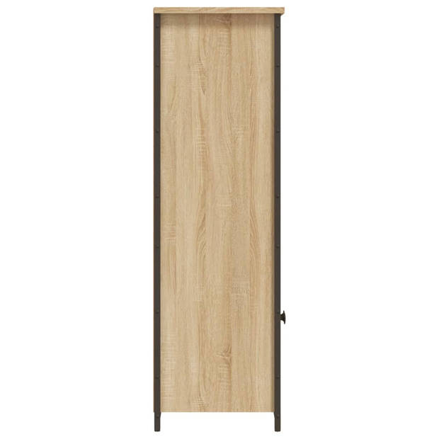 Hoge kast 62x32x103,5 cm bewerkt hout sonoma eikenkleurig