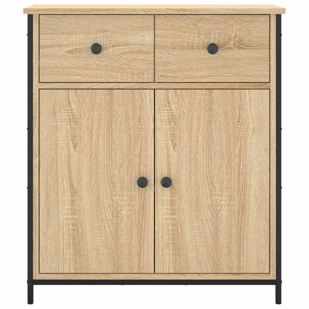 vidaXL Dressoir 70x30x80 cm bewerkt hout sonoma eikenkleurig