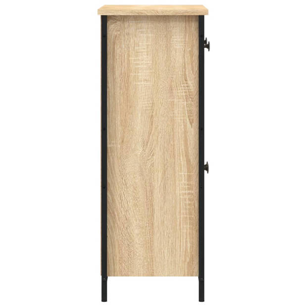 vidaXL Dressoir 70x30x80 cm bewerkt hout sonoma eikenkleurig