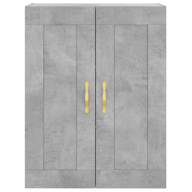 vidaXL Wandkast 69,5x34x90 cm bewerkt hout betongrijs