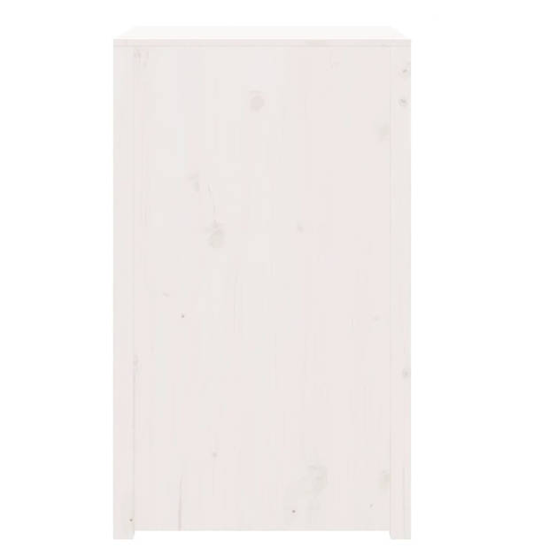vidaXL Keukenkast voor buiten 55x55x92 cm massief grenenhout wit