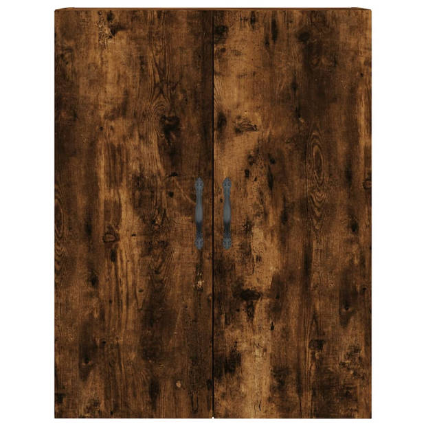 vidaXL Hoge kast 69,5x34x180 cm bewerkt hout gerookt eikenkleurig