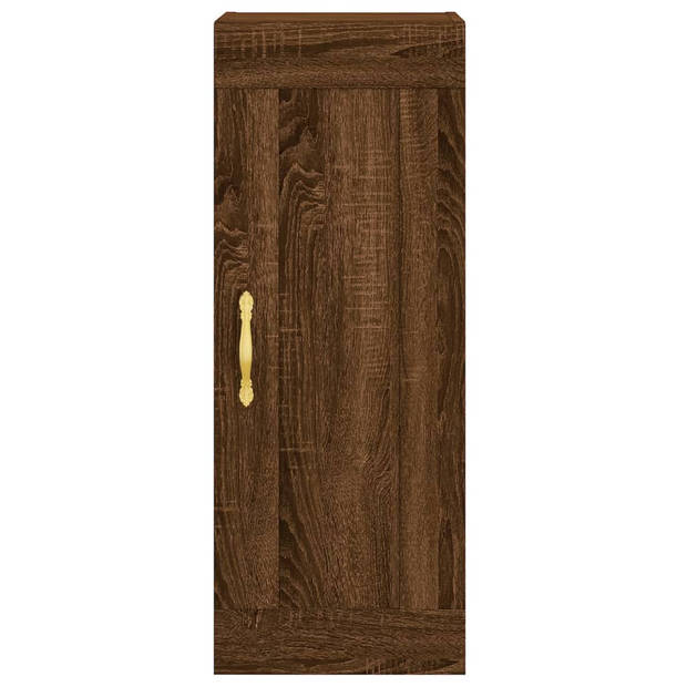 vidaXL Wandkast 34,5x34x90 cm bewerkt hout bruin eikenkleur