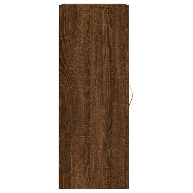 vidaXL Wandkast 34,5x34x90 cm bewerkt hout bruin eikenkleur